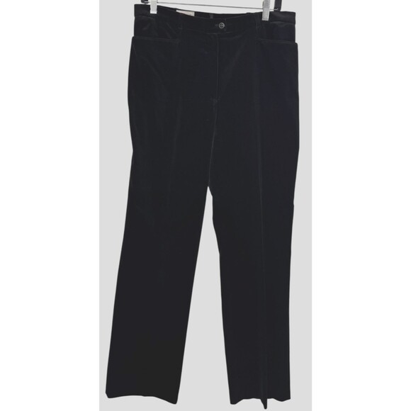 Horst Basler Pants Size 40/US 10 Germany‎ Black Velvet Classic Stretch Cotton - Picture 2 of 12